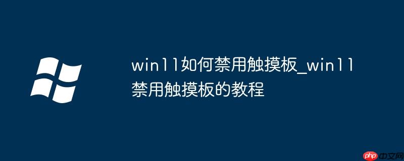 win11如何禁用触摸板_win11禁用触摸板的教程