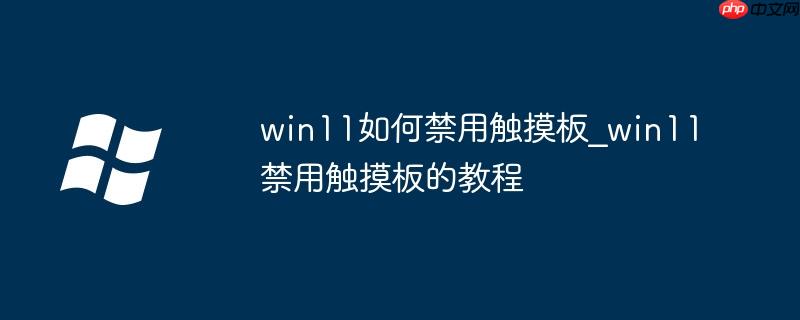 win11如何禁用触摸板_win11禁用触摸板的教程