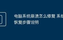 電腦系統(tǒng)崩潰怎么修復(fù) 系統(tǒng)恢復(fù)步驟說明