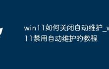 win11如何关闭自动维护_win11禁用自动维护的教程