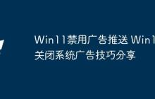 Win11禁用广告推送 Win11关闭系统广告技巧分享