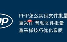 PHP怎么实现文件批量重采样 音频文件批量重采样技巧优化音质