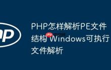 PHP怎样解析PE文件结构 Windows可执行文件解析