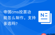 帝国cms投票功能怎么制作，支持多选吗？