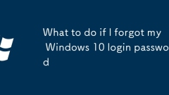 Apa yang perlu dilakukan jika saya terlupa kata laluan masuk Windows 10 saya