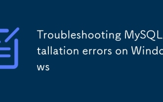 Troubleshooting MySQL installation errors on Windows