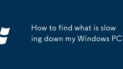 Wie finde ich, was meinen Windows -PC verlangsamt?