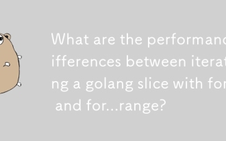 What are the performance differences between iterating a golang slice with for and for...range?