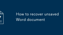 How to recover unsaved Word document
