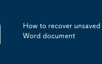 Comment récupérer un document de mots non sauvé