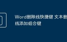 Word删除线快捷键 文本删除线添加组合键