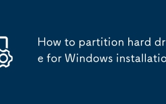 How to partition hard drive for Windows installation