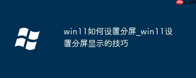 win11如何设置分屏_win11设置分屏显示的技巧