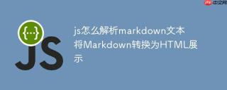js怎么解析markdown文本 将Markdown转换为HTML展示