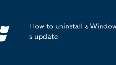 How to uninstall a Windows update