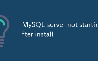 MySQL server not starting after install