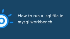 Comment exécuter un fichier .sql dans MySQL Workbench
