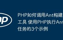 PHP如何調(diào)用Ant構(gòu)建工具 使用PHP執(zhí)行Ant任務(wù)的3個示例
