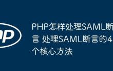 PHP怎樣處理SAML斷言 處理SAML斷言的4個(gè)核心方法