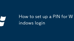 Comment configurer une broche pour la connexion Windows