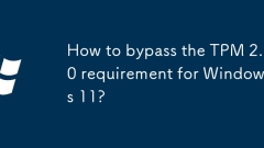 Comment contourner l'exigence de TPM 2.0 pour Windows 11?