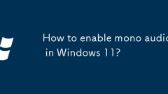 Comment activer Mono Audio dans Windows 11?