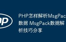 PHP怎樣解析MsgPack數(shù)據(jù) MsgPack數(shù)據(jù)解析技巧分享