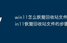 win11怎么恢复回收站文件_win11恢复回收站文件的步骤