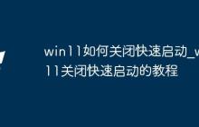 win11如何关闭快速启动_win11关闭快速启动的教程