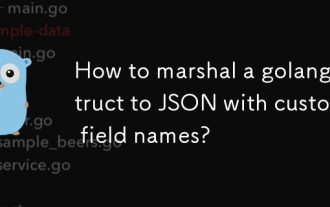 How to marshal a golang struct to JSON with custom field names?