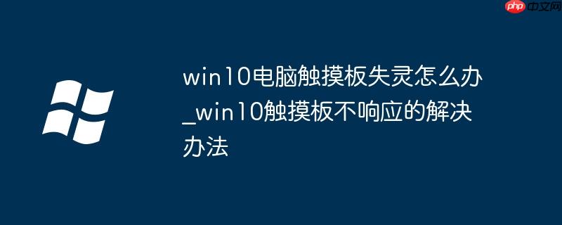 win10电脑触摸板失灵怎么办_win10触摸板不响应的解决办法
