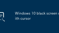 Skrin hitam Windows 10 dengan kursor