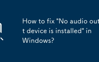 Comment corriger 'aucun périphérique de sortie audio n'est installé' dans Windows?