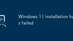 L'installation de Windows 11 a échoué