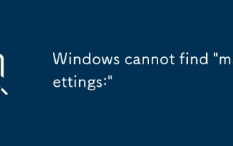 Windows ne peut pas trouver 'MS-Settings:'