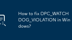 Wie repariere ich dpc_watchdog_violation in Windows?