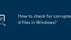 How to check for corrupted files in Windows?