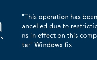 'This operation has been cancelled due to restrictions in effect on this computer' Windows fix