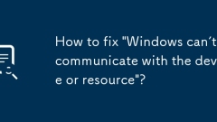So beheben Sie 'Windows kann nicht mit dem Ger?t oder der Ressource kommunizieren'?