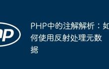PHP中的注解解析：如何使用反射處理元數(shù)據(jù)