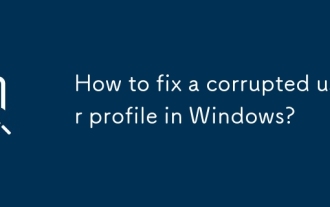 How to fix a corrupted user profile in Windows?