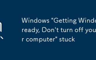 Windows'準備好窗戶,不要關閉計算機”