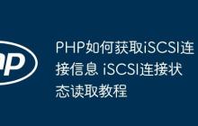 PHP如何獲取iSCSI連接信息 iSCSI連接狀態(tài)讀取教程
