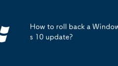 How to roll back a Windows 10 update?