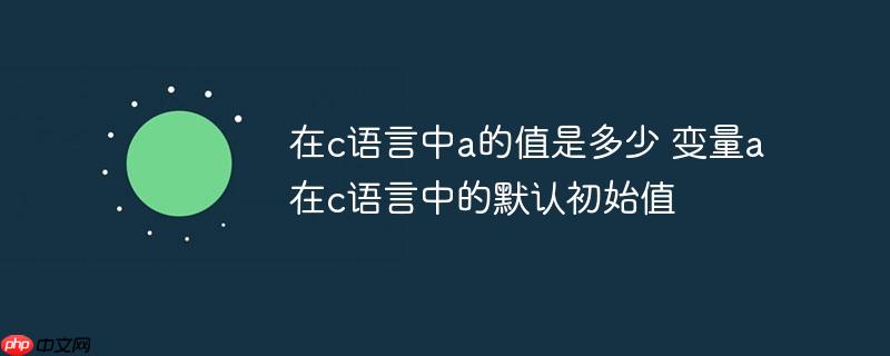 在c语言中a的值是多少 变量a在c语言中的默认初始值