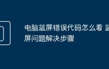 电脑蓝屏错误代码怎么看 蓝屏问题解决步骤