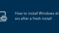 How to install Windows drivers after a fresh install