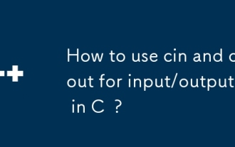 如何在C中使用CIN和COUT進行輸入/輸出?