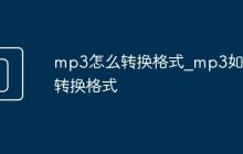 mp3怎么转换格式_mp3如何转换格式