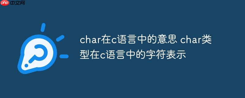 char在c语言中的意思 char类型在c语言中的字符表示